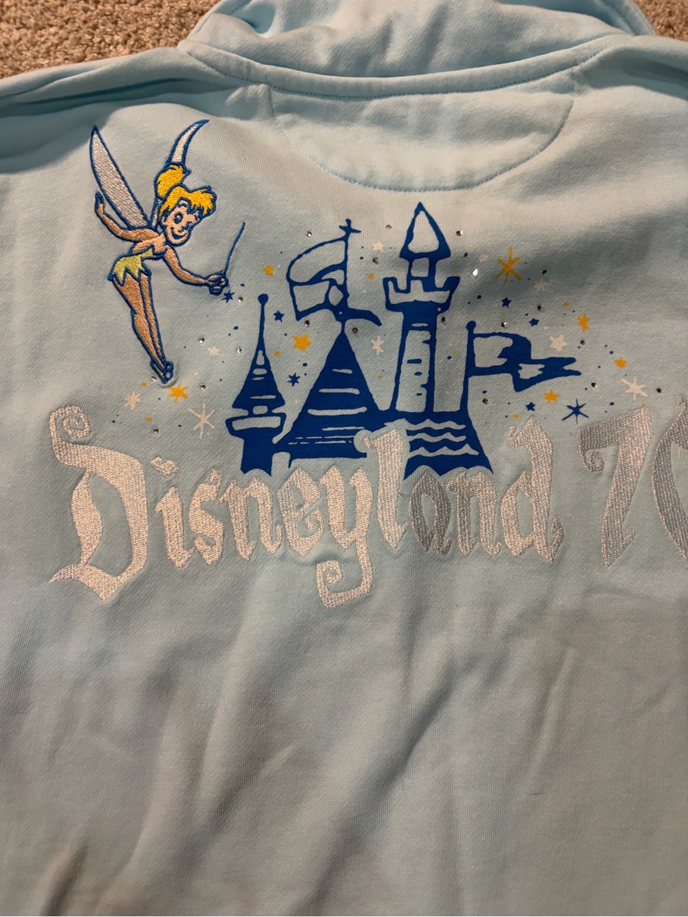 Disneyland Light Blue Womens Long-Sleeve Polo Sweater Size Small - Picture 4 of 4